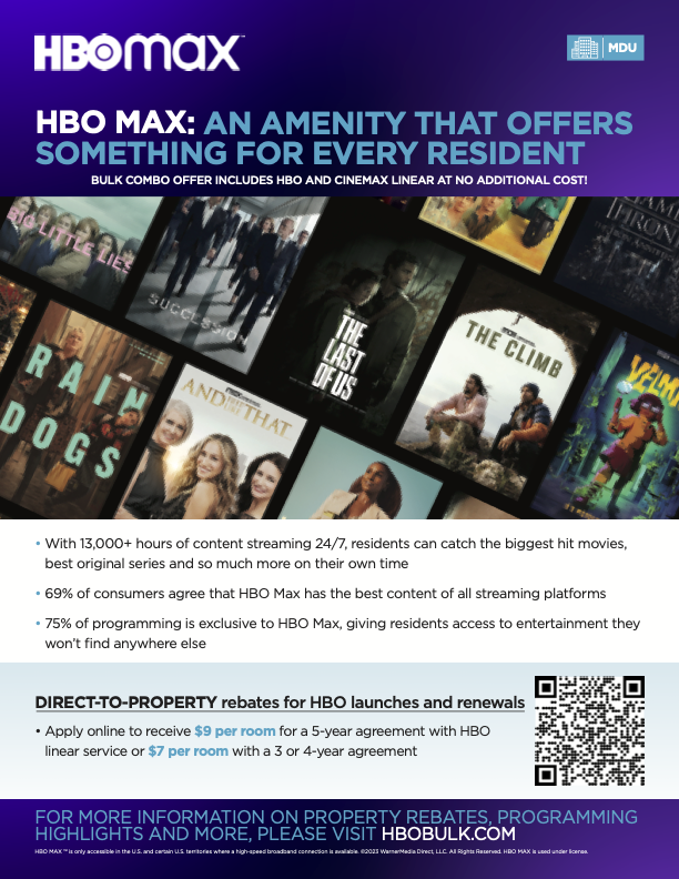 2023 HBO Max Hospitality Sell Sheet